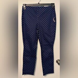 Old Navy Polka Dot Pants - Navy and White - Pull On Ankle Pants - NWT - Size 12